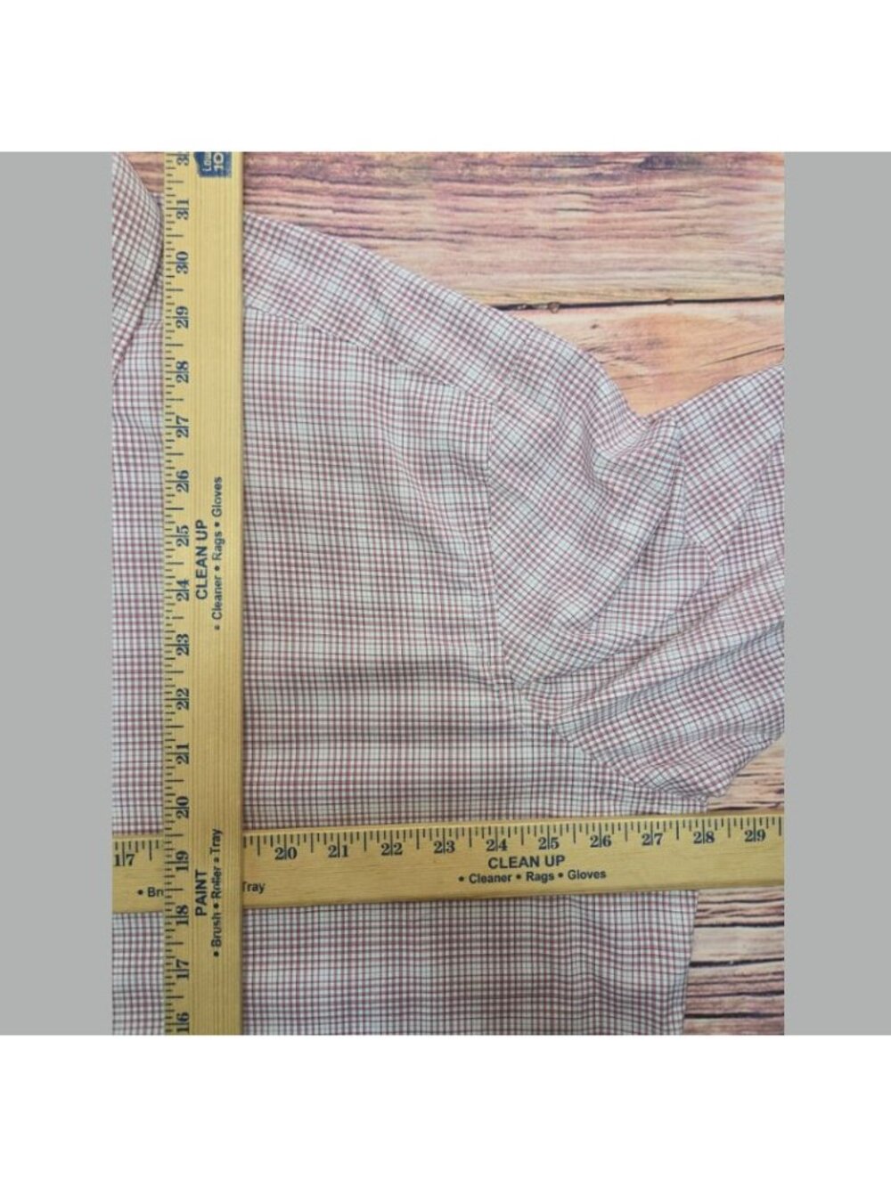 Untuckit Mens Nylon Blend Red Plaid Button-Up Shirt 3XL - Picture 8 of 8